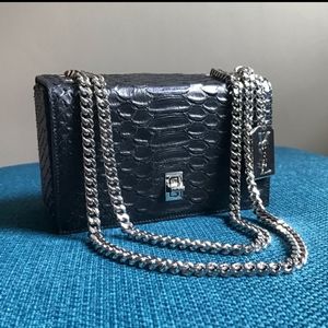 Yves Saint Laurent Crocodile-Embossed Shoulder Bag